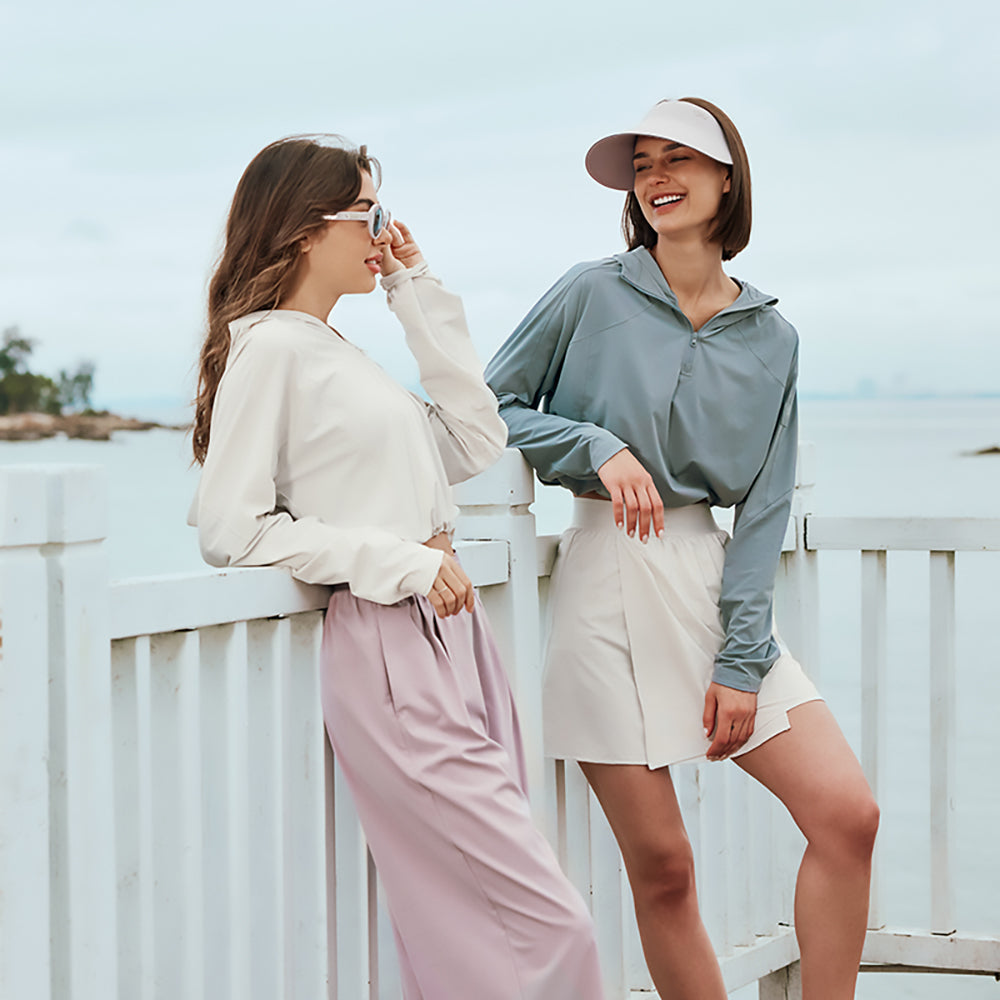 Women's Quick Dry Cropped Hoodie Sun Protection Jacket UPF50+
