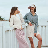 Women's Quick Dry Cropped Hoodie Sun Protection Jacket UPF50+