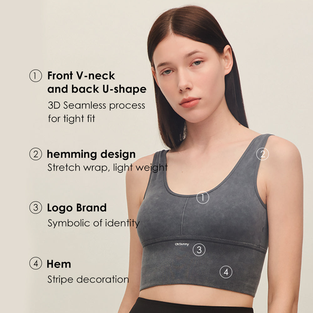 Women's Padded Sports Bra Yoga Tank Tops UPF50+