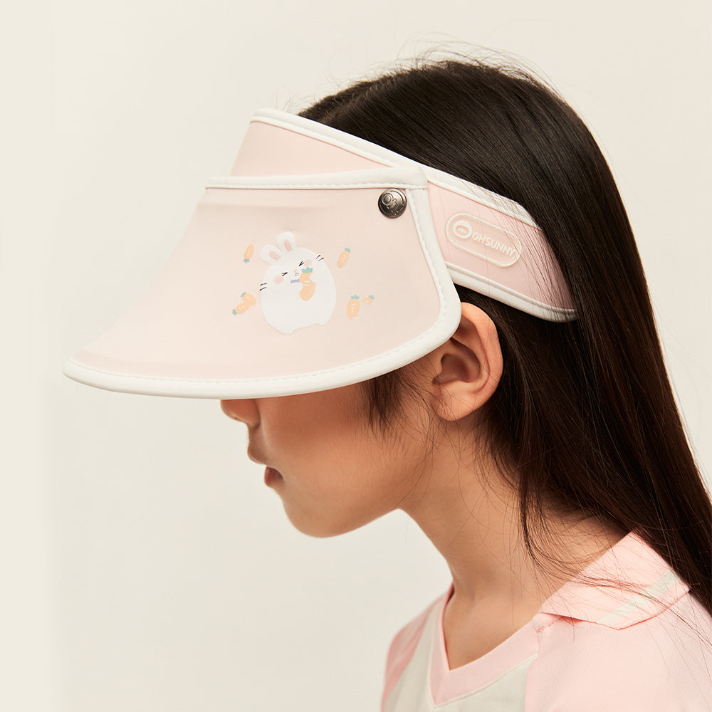 US Stock Kids Empty Top Visor Cap Adjustable Sun Hat UPF 50+
