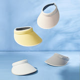 Women's Wide Brim Sun Visor Hat Empty Top Sun Cap UPF50+