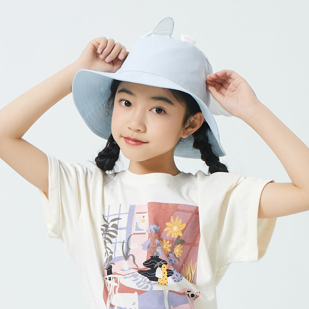 Kid's UV Protection Bucket Hat UPF 50+ Wide Brim Sun Caps for Boys Girls