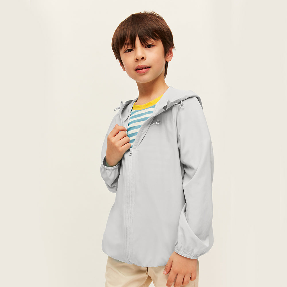 Kid's Sun Protection Jackets with Pockets UPF 50+ Hoodie for Aged 4-10 Boys Girls