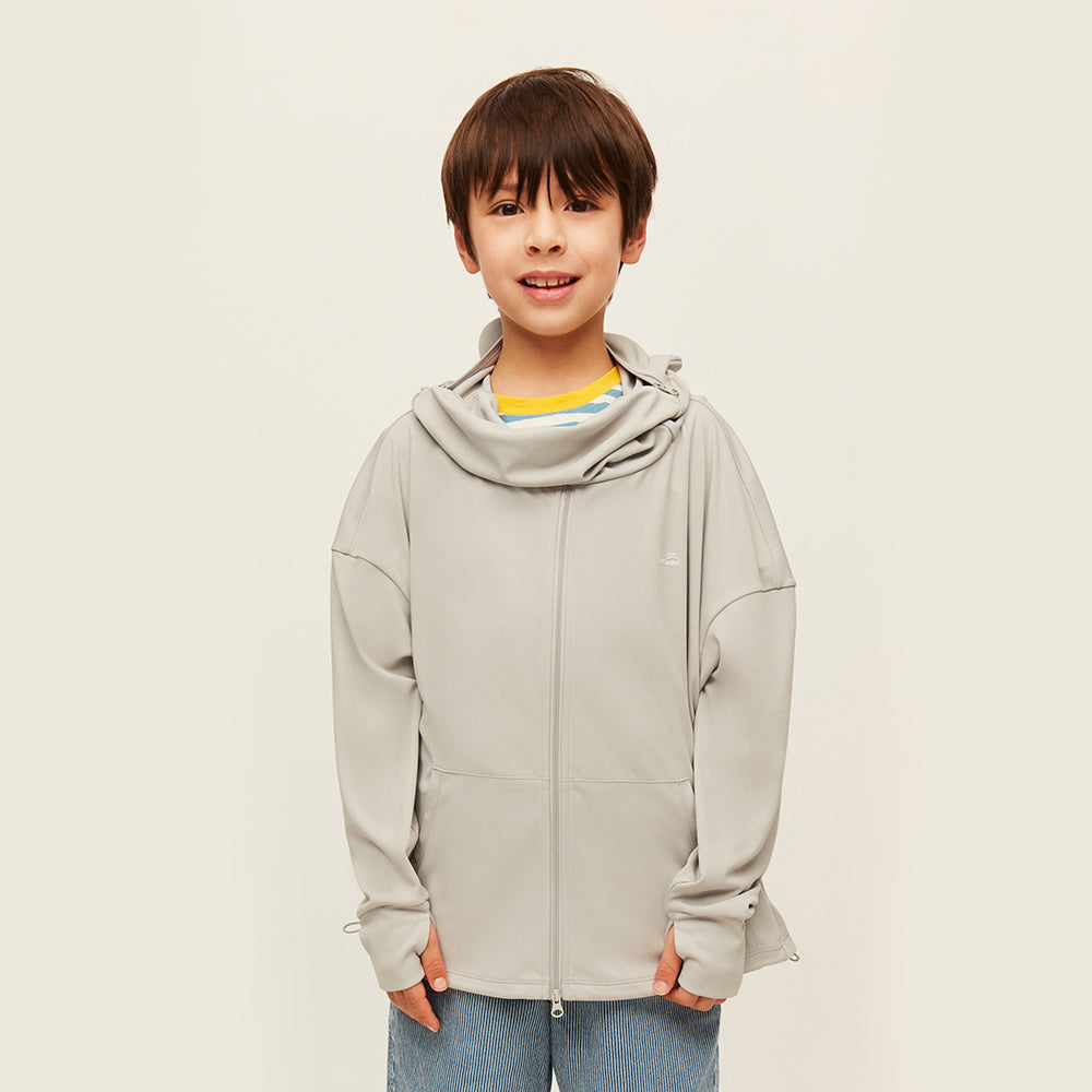 Kid's Sun Protection Hooded Jacket with Pockets UPF 50+ for 4-10 Years Boys Girls