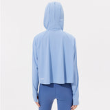 US Stock Women's Classic Sun Protection Hoodie UPF 50+ Cooling Jacket Outdoor Tops