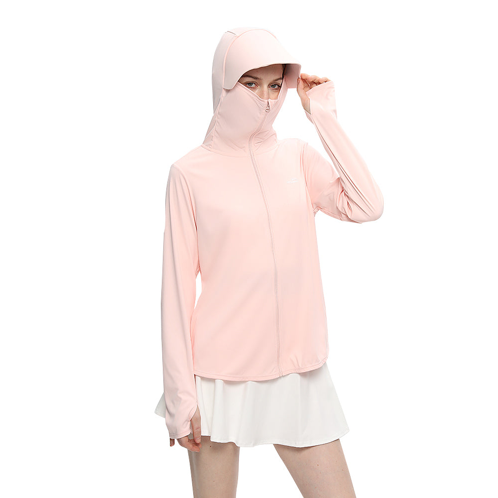 Women's Sun Protection Hoodie Jacket UPF50+ Long Sleeve Cloak Coats Tops