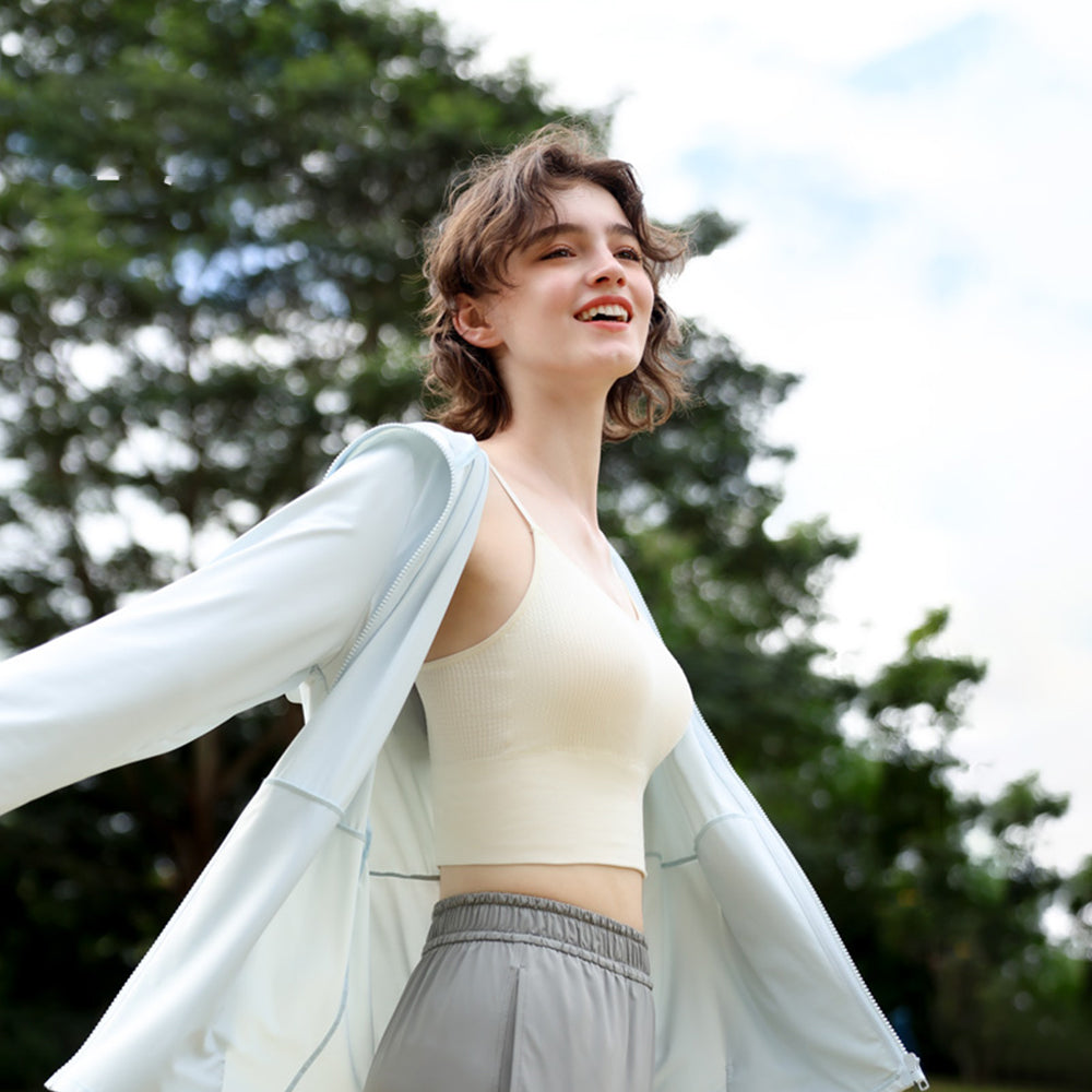 Women's Crop Top Seamless Underwear Tank Sports Camisole UPF 50+