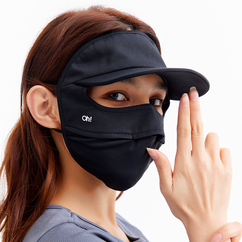 US Stock Sun Protection Full Face Mask with Cap Brim UPF 50+ Riding Cover