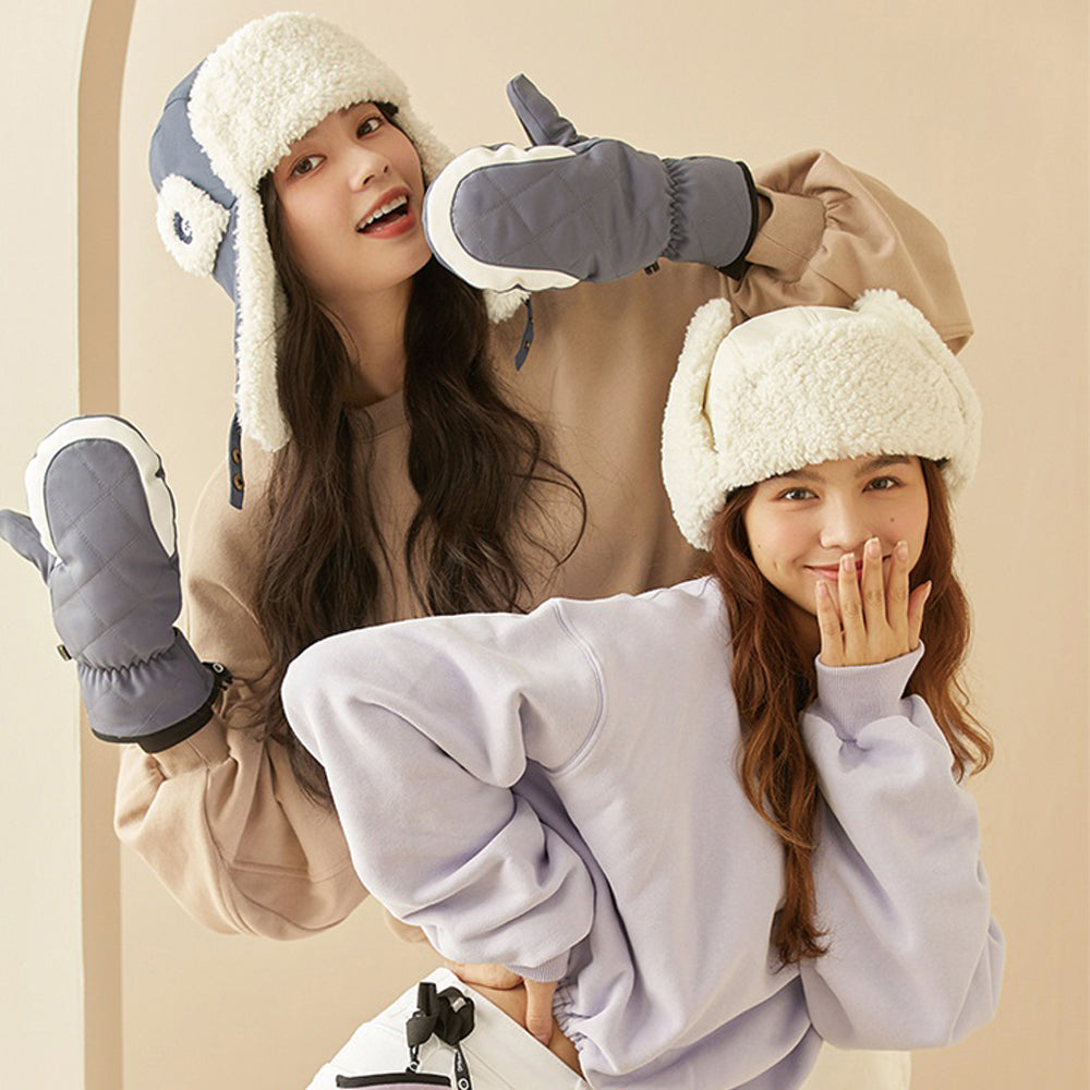 US Stock Ski Mittens for Women Skiing Warm Gloves Waterproof Snow Mitts