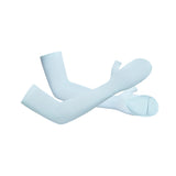 US Stock Women's Long Arm Sleeves Gloves Half-finger Mitten UPF 50+