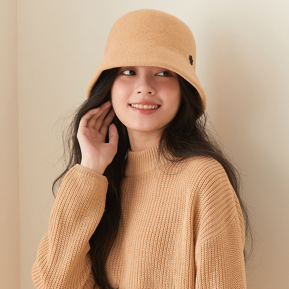 OHSUNNY Classic Wool Bucket Hats Warm Artist Fisherman Cap
