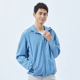 US Stock Men's Standard Hoodie Ultra Light Long Sleeve Sun Protective Coat UPF 50+