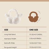Ear Muffs Faux Fleece Warm Earmuffs Plush Warmers Ear Covers Foldable Headband