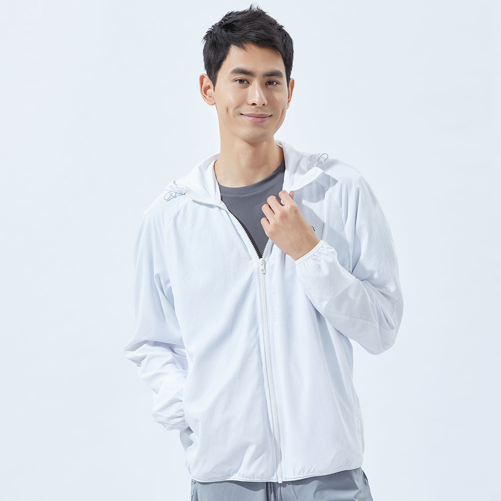 US Stock Men's Standard Hoodie Ultra Light Long Sleeve Sun Protective Coat UPF 50+
