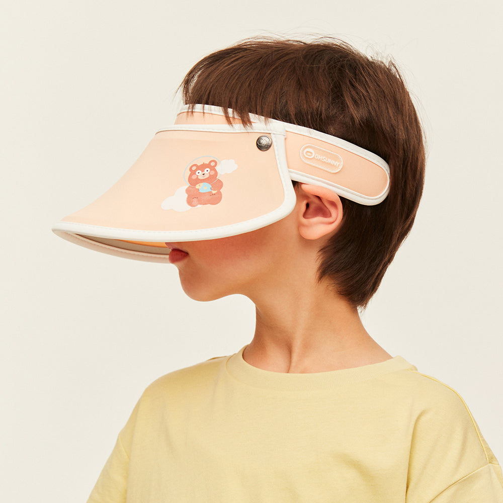 US Stock Kids Empty Top Visor Cap Adjustable Sun Hat UPF 50+