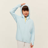 US Stock Kid's Sun Protection Hooded Coat with Pockets for 4-13 Years Boys Girls UPF 50+