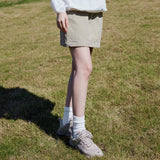 Dual-Use Cargo Skirts Long/Short Casual Loose Skirt with Cargo Pockets