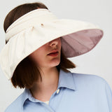 US Stock Large Brim Foldable Sun Visor for Women UPF50+ UV Protection Shell Caps
