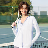 Women's Sun Protection Hoodie Jacket UPF50+ Long Sleeve Cloak Coats Tops