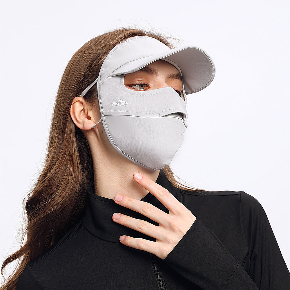 Sun Protection Full Face Mask with Cap Brim UPF 50+ Riding Cover