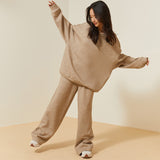 Women's Wide-Leg Pants with Pockets Loose Comfy Lounge Casual Sweatpants