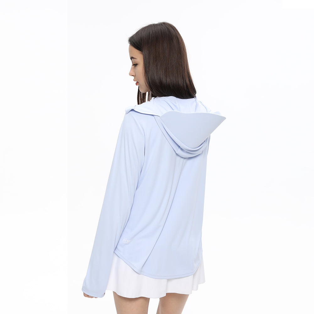 Women's Sun Protection Hoodie Jacket UPF50+ Long Sleeve Cloak Coats Tops