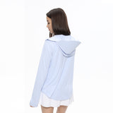 Women's Sun Protection Hoodie Jacket UPF50+ Long Sleeve Cloak Coats Tops