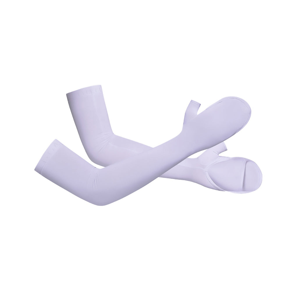 US Stock Women's Long Arm Sleeves Gloves Half-finger Mitten UPF 50+