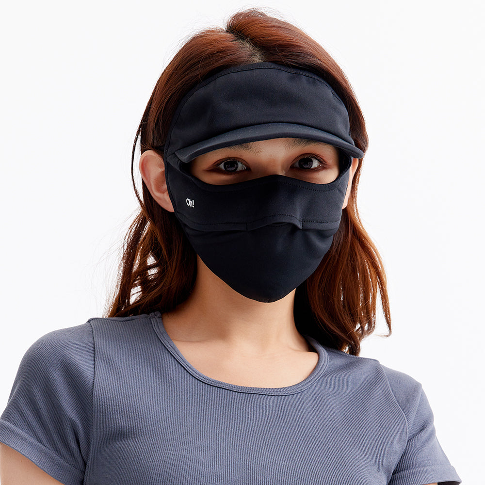 US Stock Sun Protection Full Face Mask with Cap Brim UPF 50+ Riding Cover