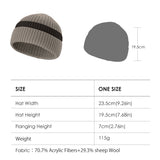 US Stock Women's Winter Contract Color Heated Knit Hat