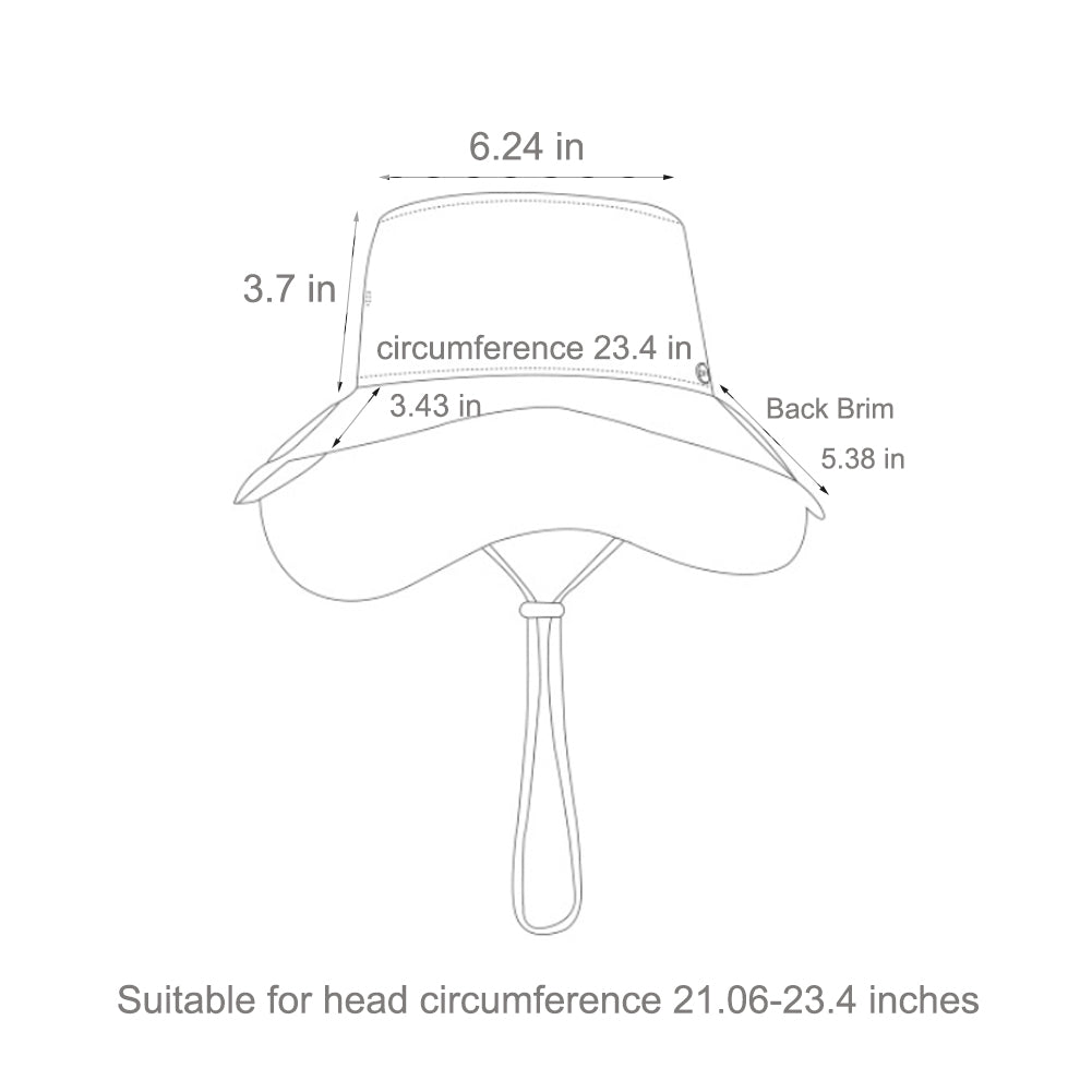 Women's UV Protection Foldable Two Pieces Wide Brim Bucket Hat UPF 50+