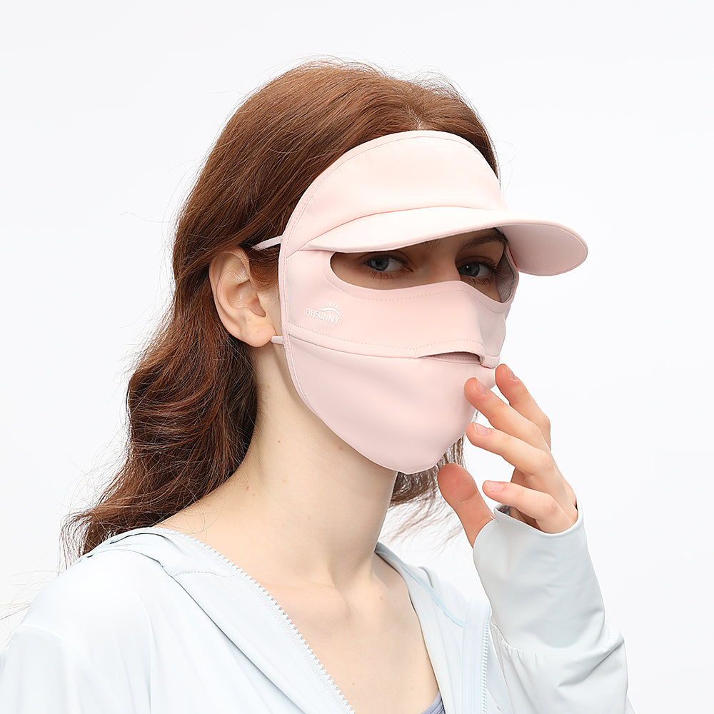Sun Protection Full Face Mask with Cap Brim UPF 50+ Riding Cover