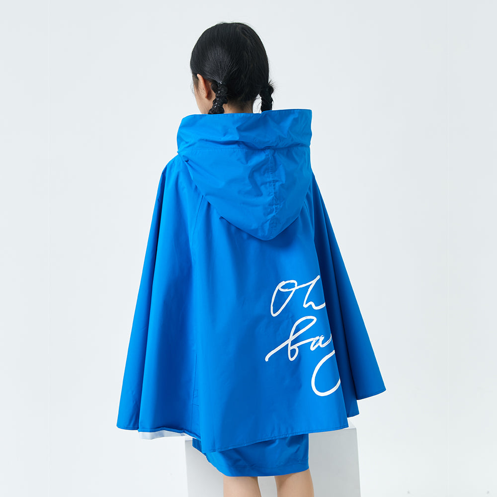 Kid's Raincoat Poncho Toddler Rain Jacket Waterproof Hoodie
