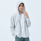 US Stock Men's Standard Hoodie Ultra Light Long Sleeve Sun Protective Coat UPF 50+