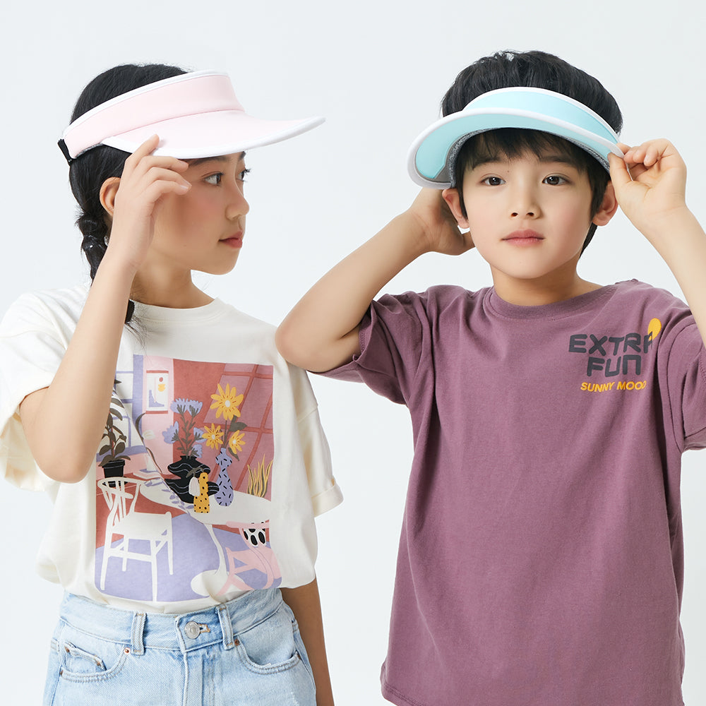 US Stock Kid’s Visor Hat UPF 50+ Wide Brim Sun Protection Caps