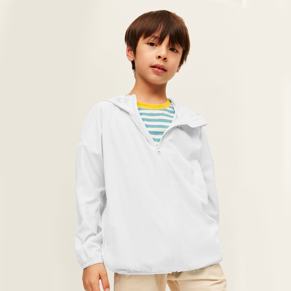 Kid's Sun Protection Jackets with Pockets UPF 50+ Hoodie for Aged 4-10 Boys Girls