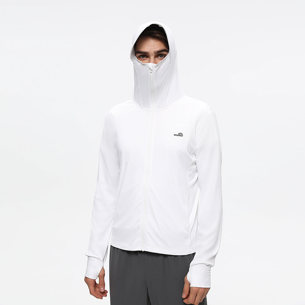 Men's Sun Protective Jacket UP50+ with Large Brim & Face Cover  Quick-Dry