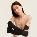 Unisex Sun Protection Arm Sleeves with Half Finger Mittens UPF 50+ Quick Dry Cooling Gloves