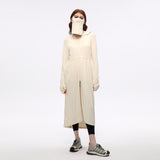 Women's Sun Protective Hoodie with Face Mask UPF50+ Extended Long Cover Up Full Zip Up Dress