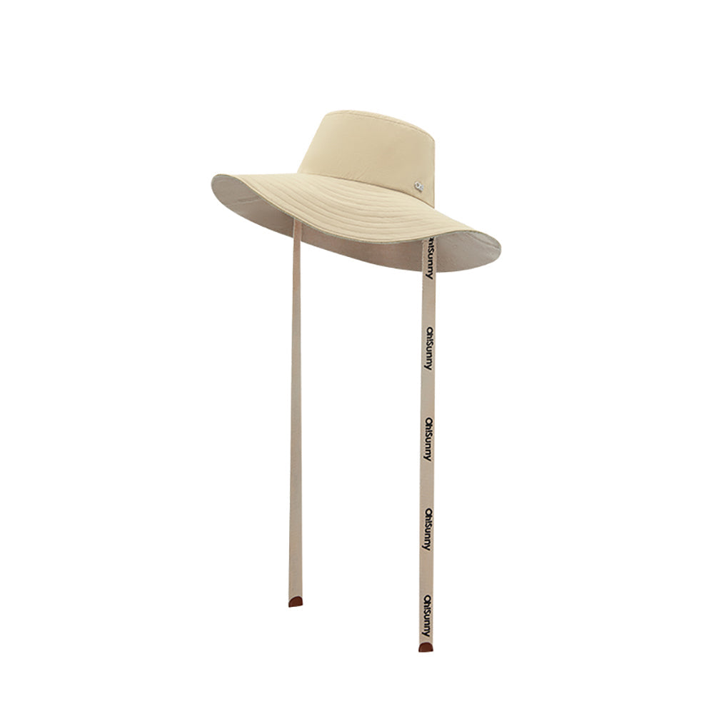 US Stock Women's Sun Hat Large Brim Bucket Hat with Removable Belt