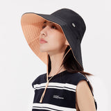 Women's Reversible Bucket Hat Wide Brim Sun Cap UPF50+ Waterproof