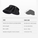 US Stock Foldable Wide Brim Sun Visor Hat UV Protection UPF 50+ Cap Headband
