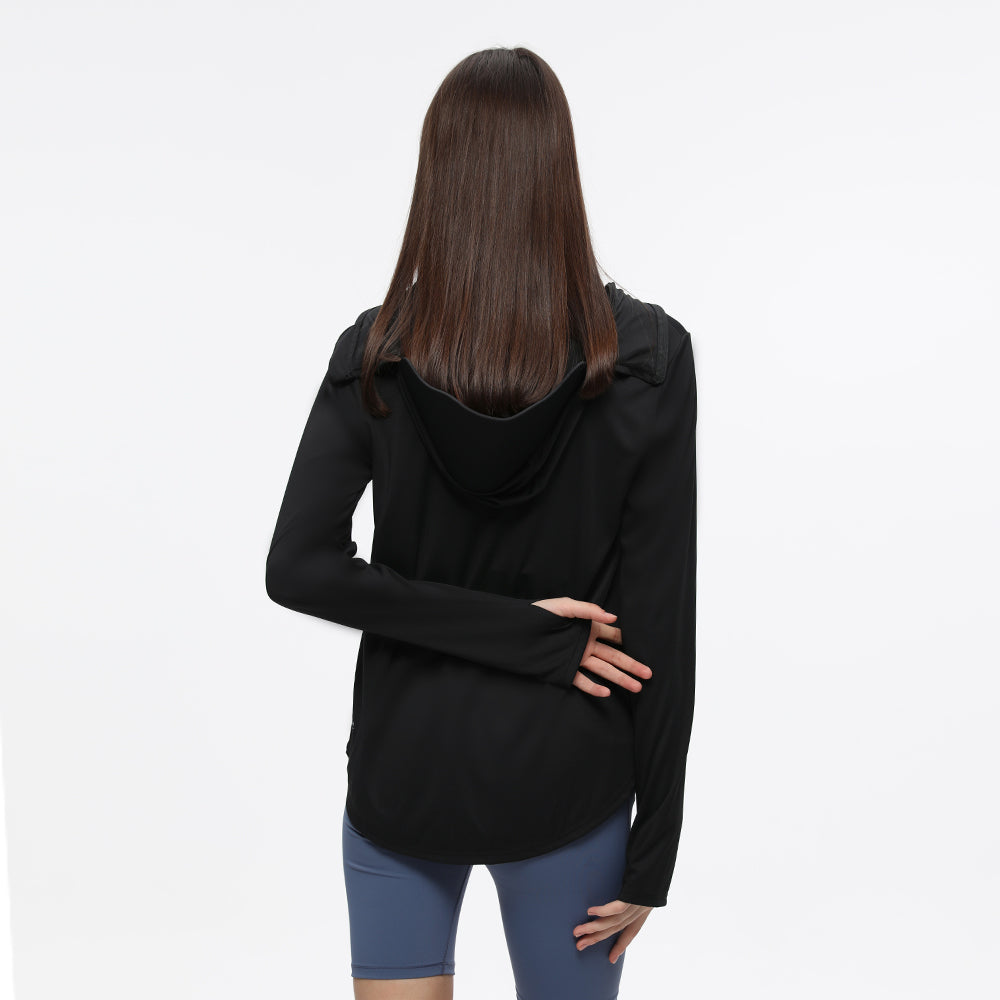 Women's Sun Protection Hoodie Jacket UPF50+ Long Sleeve Cloak Coats Tops