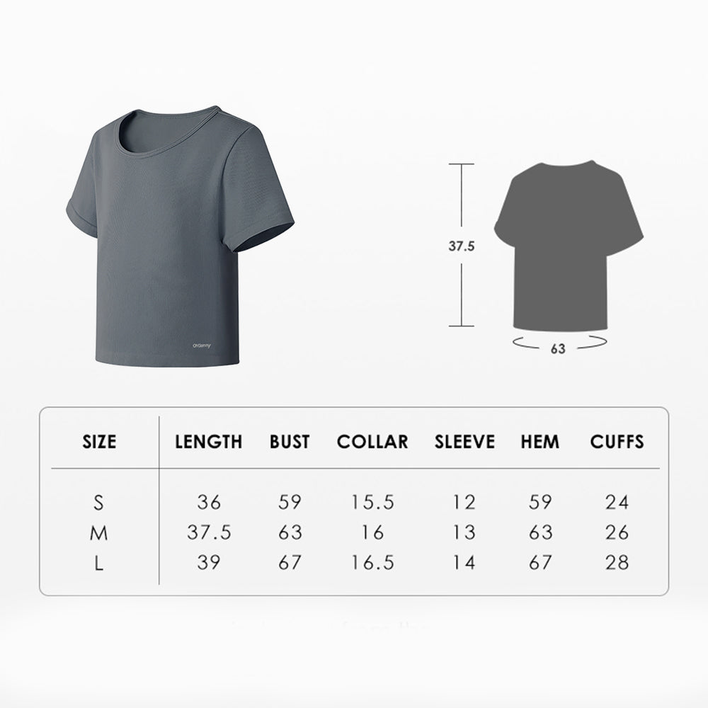 Women's Seamless Workout Shirts Crew Neck Crop Tank Tops UPF 50+