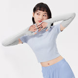 US Stock Women's Arm Sleeves with Half-finger Gloves Sun Protection UPF 50+