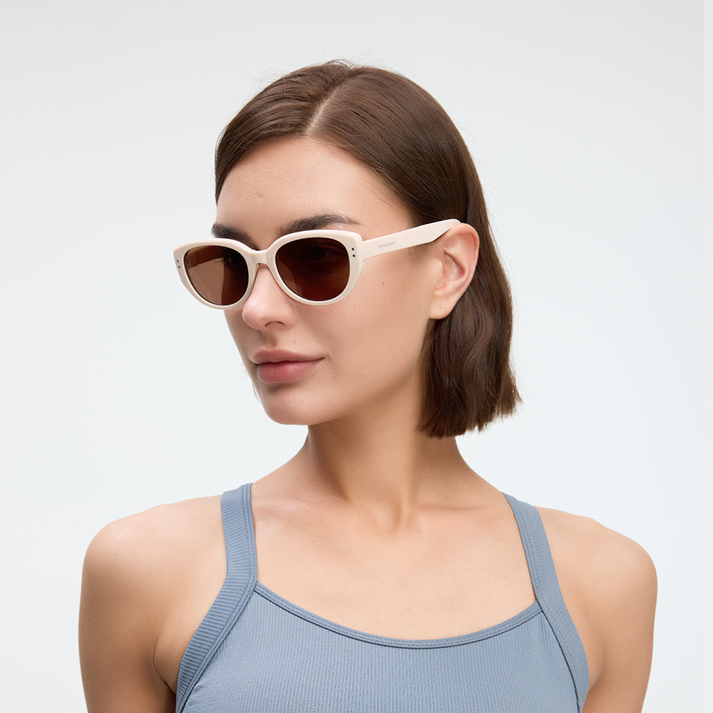 Retro Polarized Sunglasses UV400 Trendy Cat Eye Sun Glasses