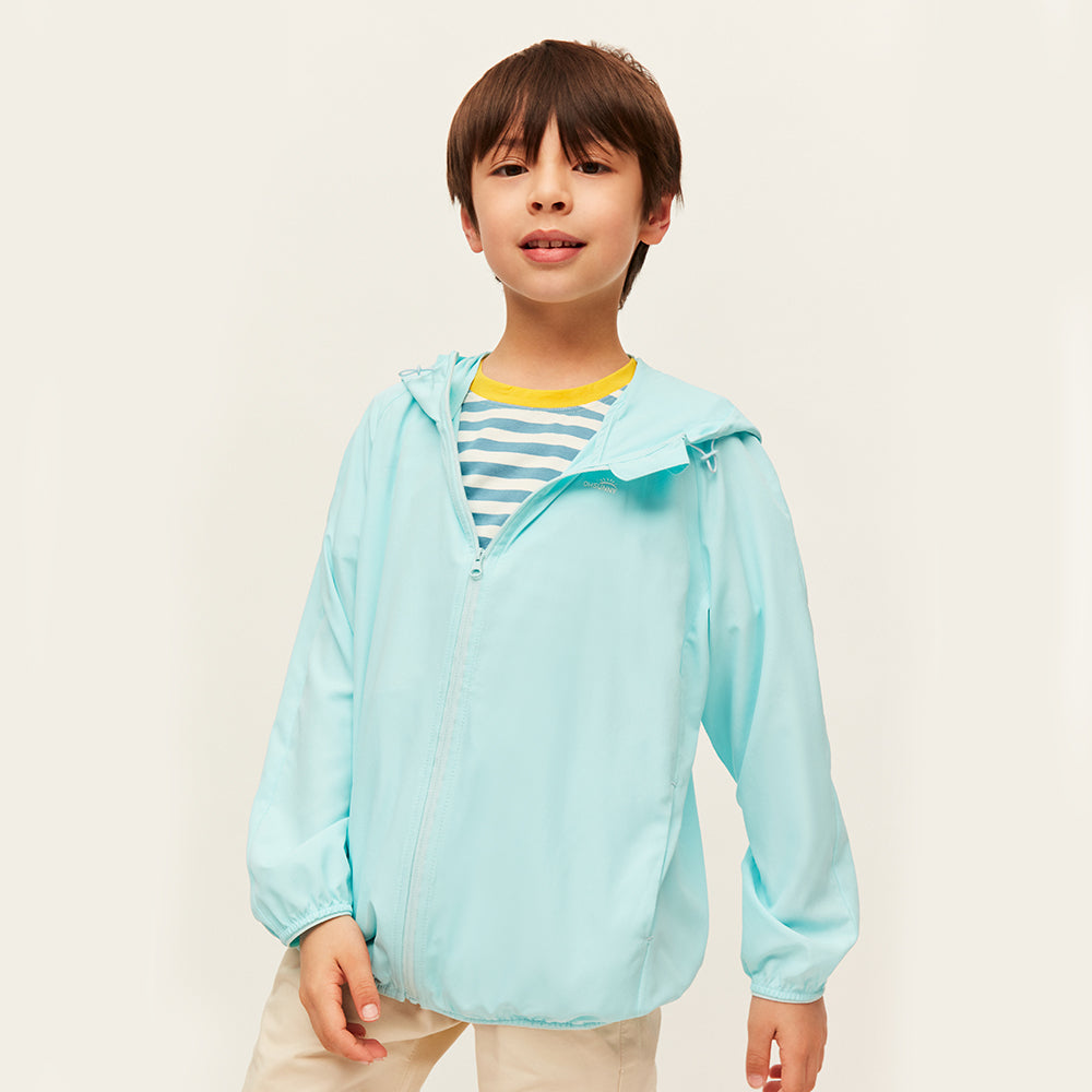 Kid's Sun Protection Jackets with Pockets UPF 50+ Hoodie for Aged 4-10 Boys Girls