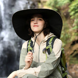 Women's Reversible Bucket Hat Wide Brim Sun Protection Cap UPF 50+
