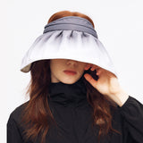 US Stock Women's Sun Visor Hat Wide Brim UPF 50+ UV Protection Summer Cap