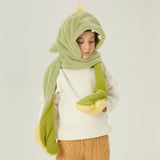 Kid's 3-in-1 Multi-Functional Scarves Warm Hoodie Hat/Scarf/Mittens Set